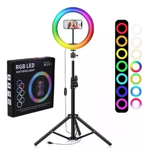 Aro Led Multicolor de 26cm + Trípode